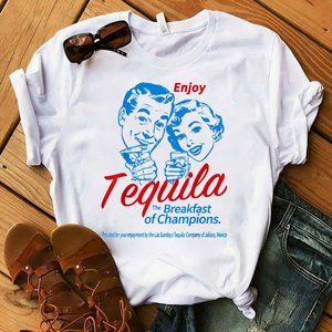 Tequila, the breakfast of champions graphic tee
